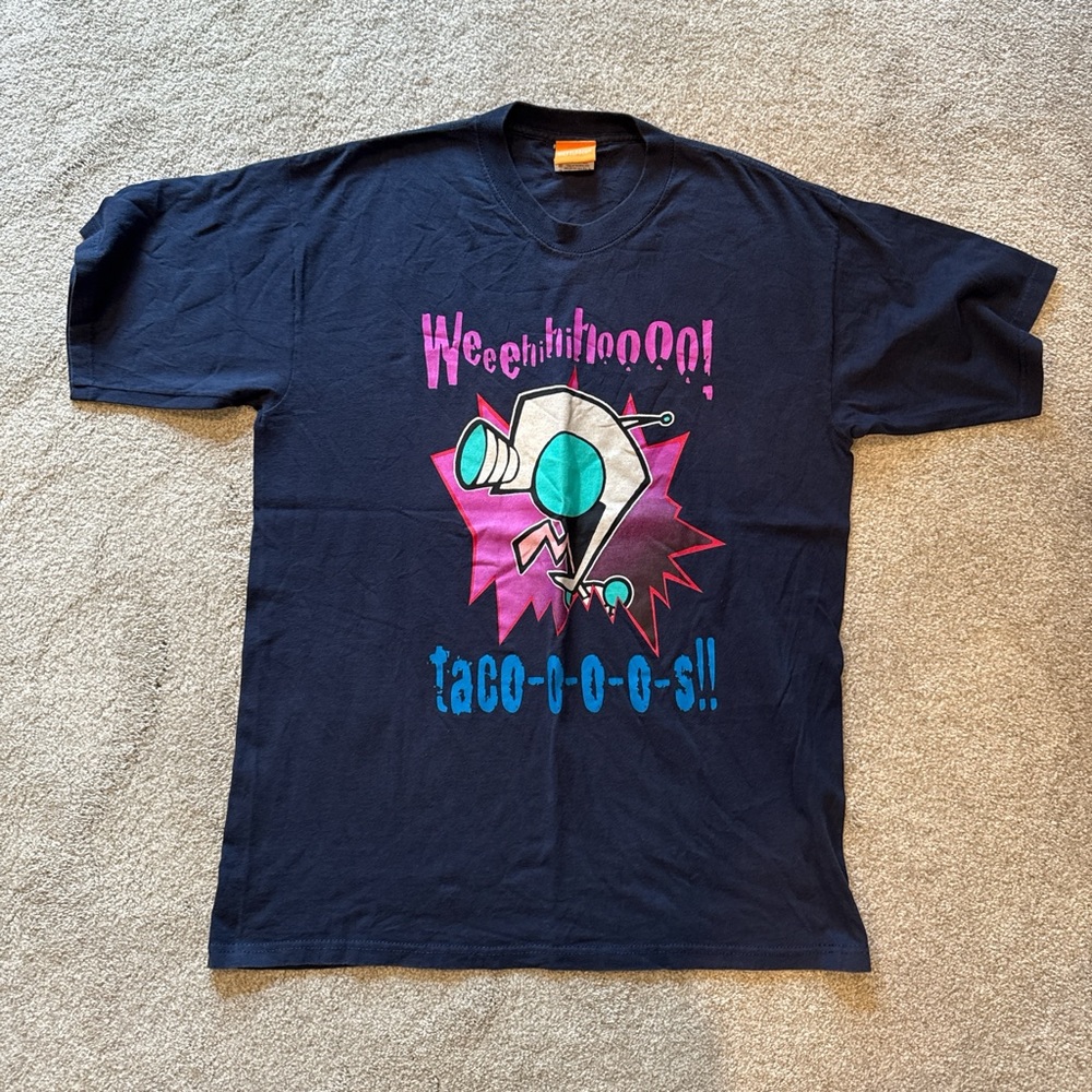 Whee Hoo Tacos Navy Vintage Nickelodeon Shirt